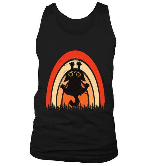 Funny Retro Vintage black cat t-shirt Tank Top Unisex