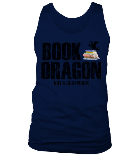 Funny Vintage Book Dragon Nerd Lover ReaderLibrary Tank Top Unisex