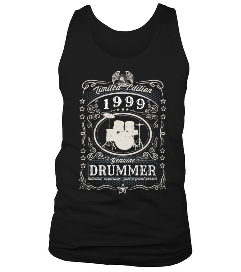 Vintage 1999 Drummer Birthday Gift Percussionist Tank Top Unisex