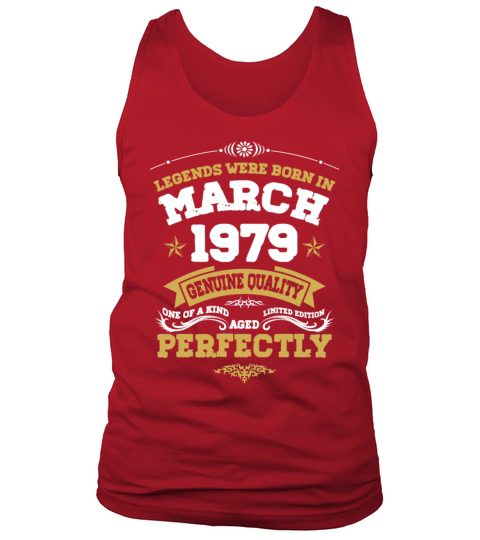 Vintage Aged To Perfection March 1979 Tank Top Unisex