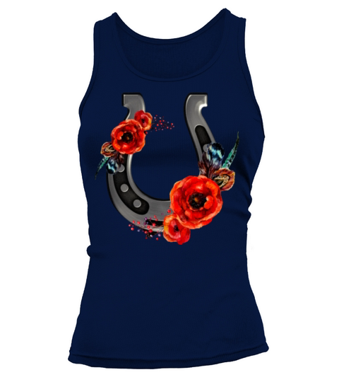Happy Horseshoe With Poppies Tank top Woman