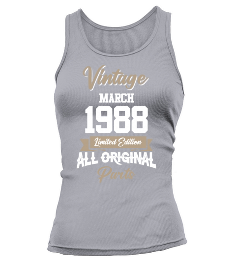 March 1988 Vintage Birthday Present Tank top Woman