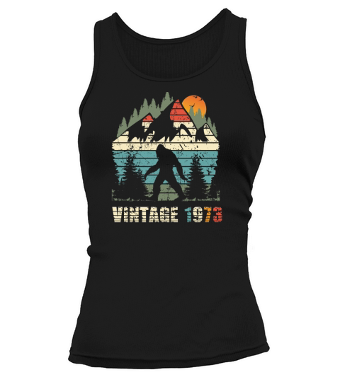 vintage 1973 yeti funny 50th birthday shirt Tank top Woman