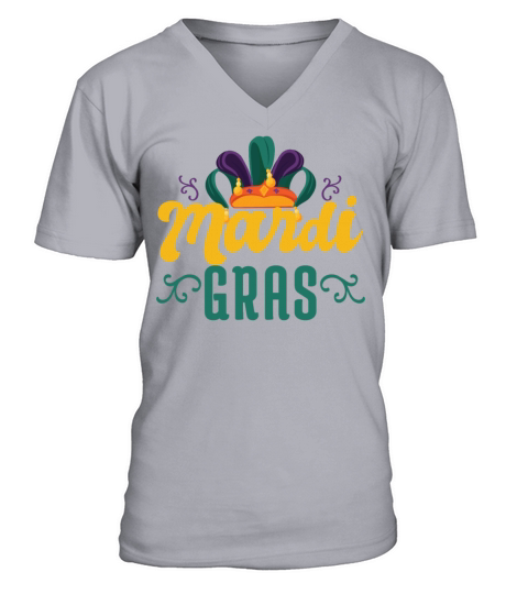 Mardi Gras Retro Vintage Mardi Gras V-Neck T-shirt