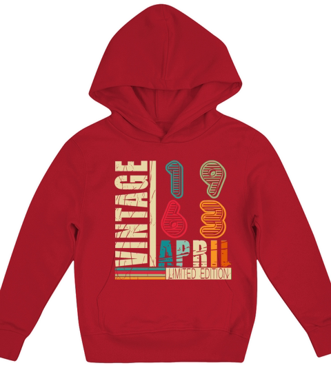 1963 April Vintage Kids Hoodie