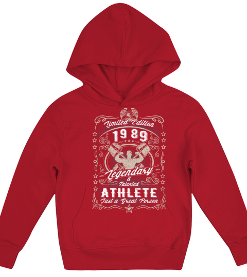 Vintage 1989 Fitness Birthday Gift Sport Hobby Kids Hoodie