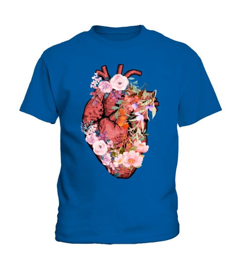 Anatomical Heart And Flowers Kids T-Shirt