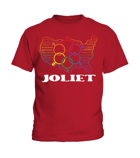 Joliet Pride Month Pride Flag LGBT Community LGBTQ Kids T-Shirt