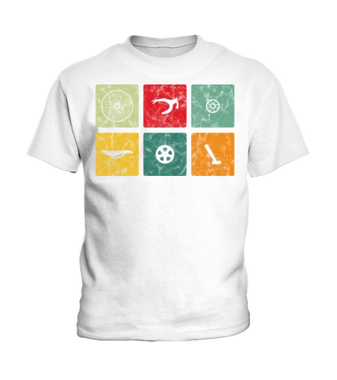 Retro Vintage Bike Parts Biker Kids T-Shirt