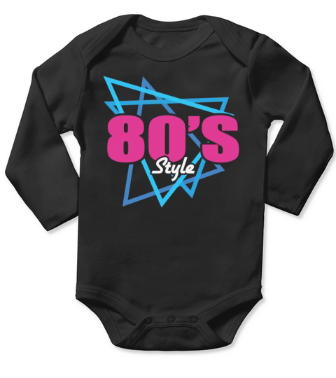 80s Style Long Sleeve Baby One-Piece