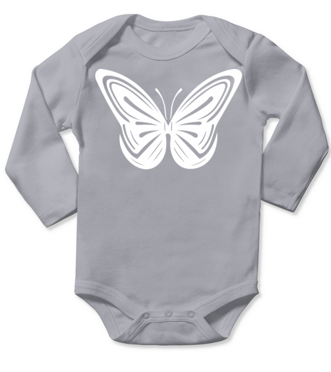 Elegant Vintage Geometric Butterfly Long Sleeve Baby One-Piece