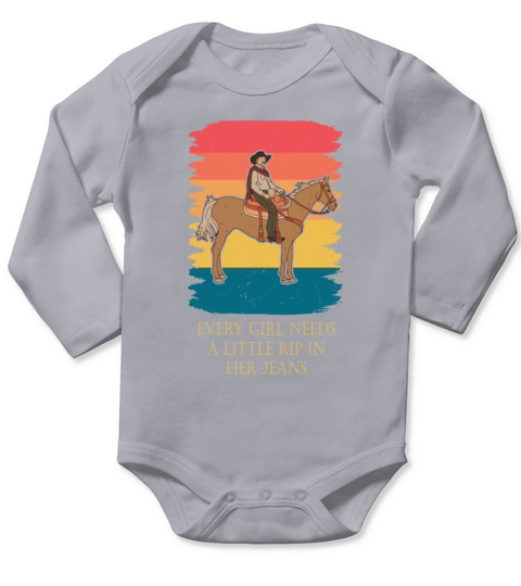 Every Girl Needs A Little Rip In Her Jeans Long Sleeve Baby One-Piece