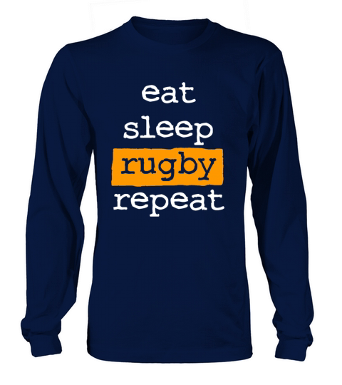 eat sleep rugby repeat Long sleeved Unisex