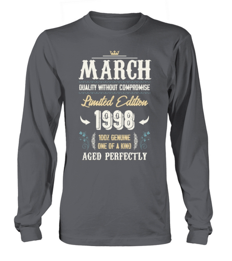 March 1998 Vintage Birthday Present Long sleeved Unisex