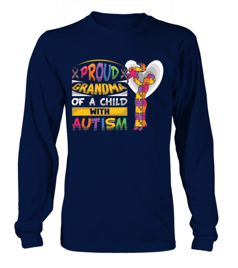 Proud Grandmom Puzzle Autism Awareness Long sleeved Unisex