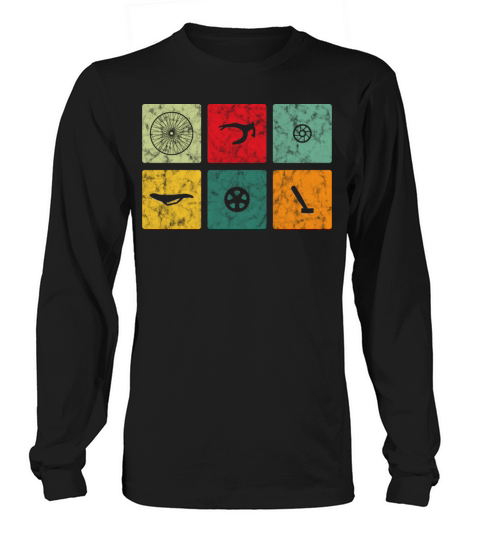Retro Vintage Bike Parts Biker Long sleeved Unisex