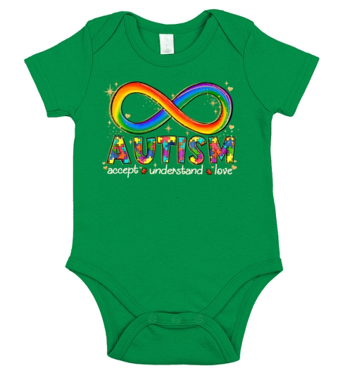 Autism Awareness Accept Understand Love Short Sleeve Baby One-Piece