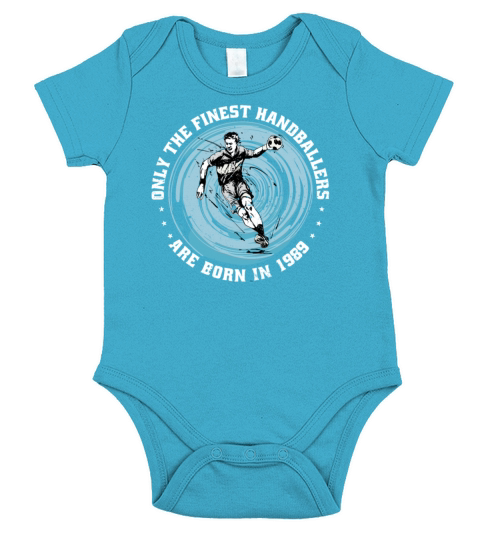 Handballers born in 1989 Birthday Vintage Ballgame Short Sleeve Baby One-Piece