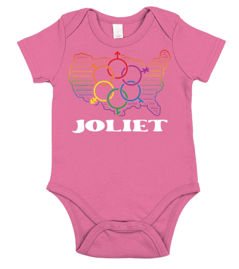 Joliet Pride Month Pride Flag LGBT Community LGBTQ Short Sleeve Baby One-Piece