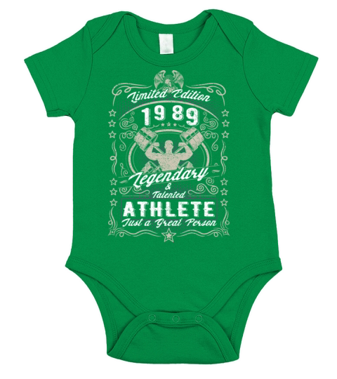 Vintage 1989 Fitness Birthday Gift Sport Hobby Short Sleeve Baby One-Piece