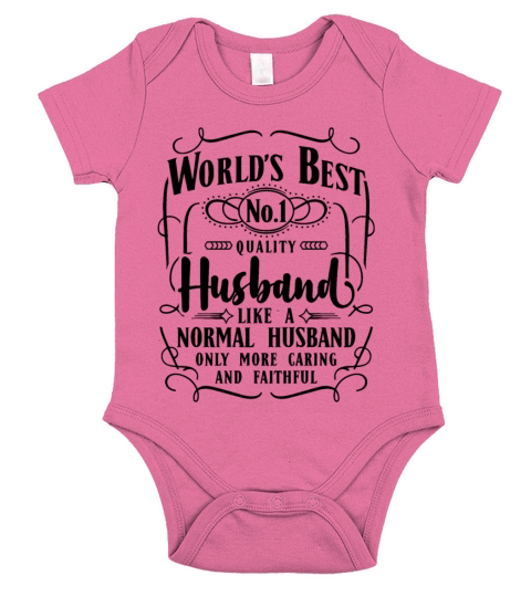 World Best No1 Husband Mens Vintage Retro Birthday Short Sleeve Baby One-Piece
