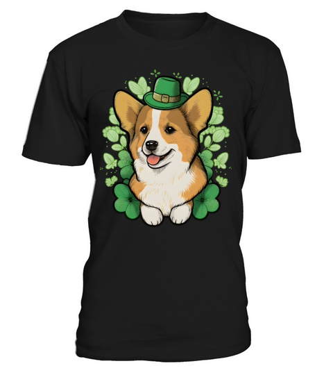 Cute Corgi Lover Shamrock Happy St Patricks Day T-Shirt Unisex