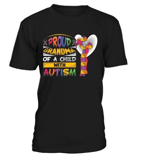 Proud Grandmom Puzzle Autism Awareness T-Shirt Unisex