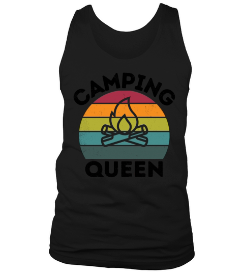 Camping Queen vintage retro colorful and black Tank Top Unisex