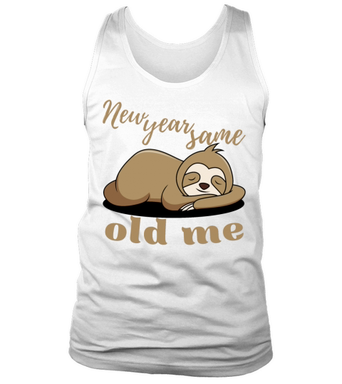 New Year Same Old Me Lazy Sloth Uglu Christmas Tank Top Unisex