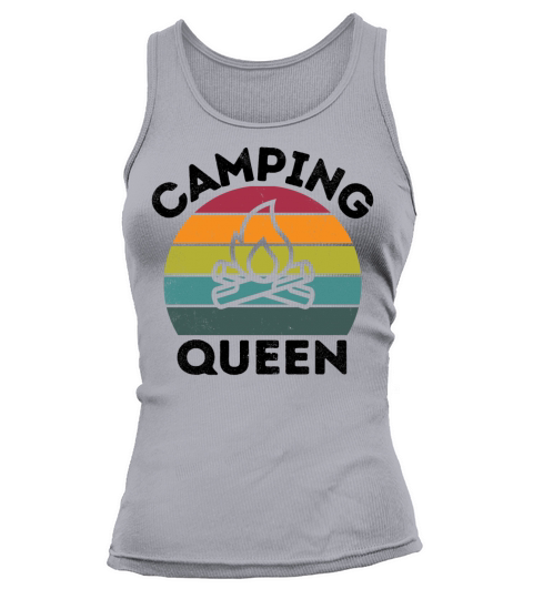 Camping Queen vintage retro colorful and black Tank top Woman