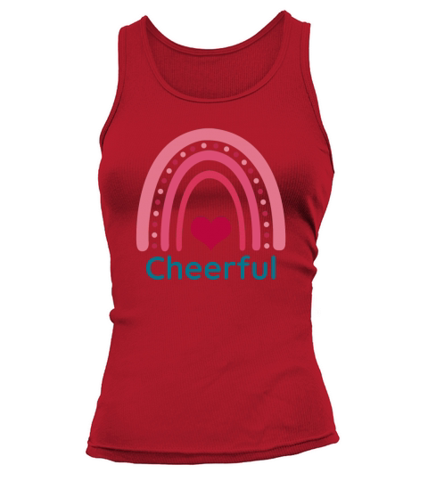 Cheerful Viva Magenta Boho Rainbow Tank top Woman