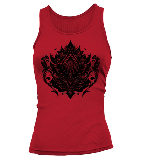 Vintage Lotus Flower Water Lily Tattoo Hobby Tank top Woman