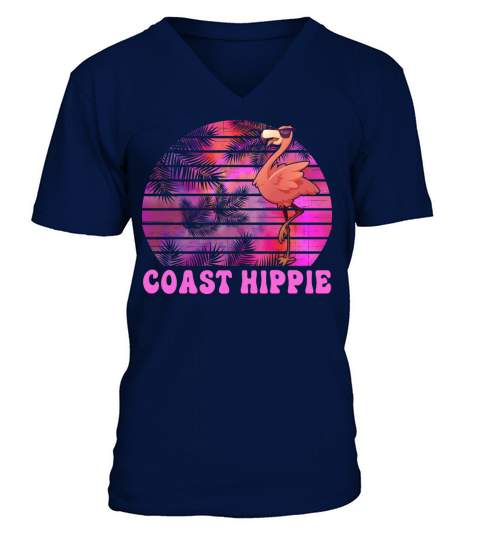 Coast-Hippie Funny V-Neck T-shirt
