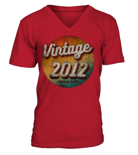 VINTAGE 2012 ORIGINAL PARTS V-Neck T-shirt