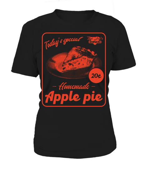 Apple Pie Retro Aesthetic Diner Advertisement Women's T-Shirt