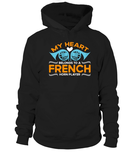 French Horn My Heart Belongs To Jazz Horn Hornist Hoodie Unisex