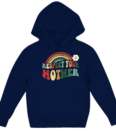 Respect Mother Earth Day Vintage Kids Hoodie