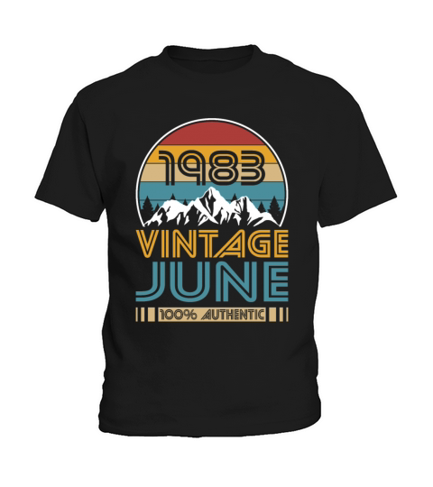 40th birthday june 1983 vintage 1983 Kids T-Shirt