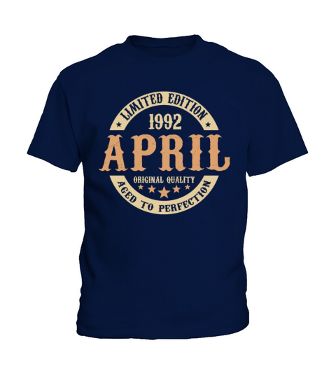 April 1992 Vintage Birthday Present Kids T-Shirt