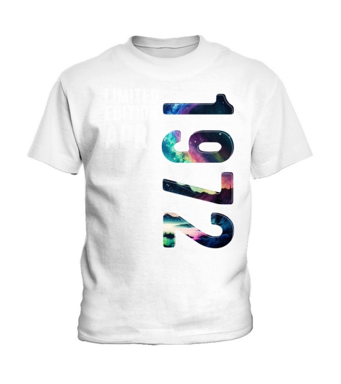 Limited Edition 1972 April Birthday Polar Lights Kids T-Shirt