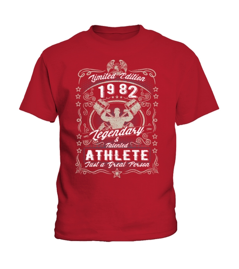 Vintage 1982 Fitness Birthday Gift Sport Hobby Kids T-Shirt