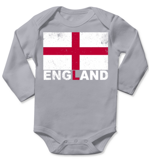 England Flag Vintage English Nationality Origin Tr Long Sleeve Baby One-Piece