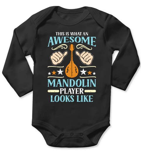 Mandolin This Is What An Awesome Bluegrass Music Long Sleeve Baby One-Piece