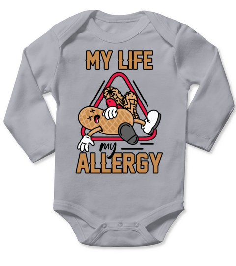 My Life My Allergy Peanut Allergic Long Sleeve Baby One-Piece