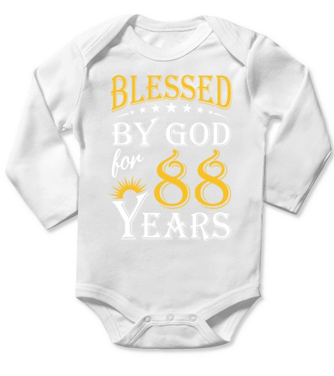 Vintage by God for 88 years Happy 88th Birthday70t Long Sleeve Baby One-Piece