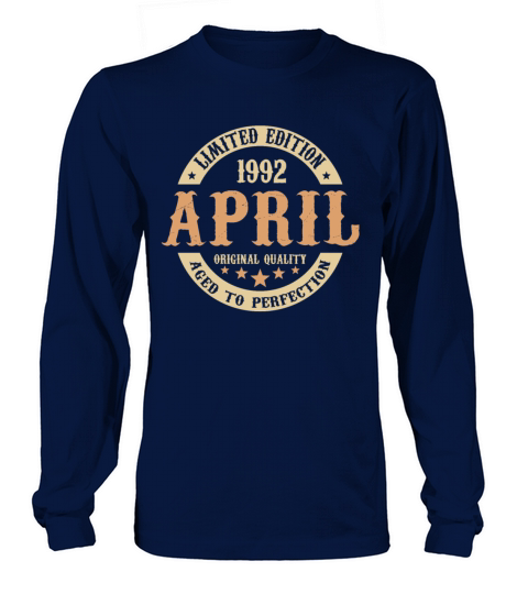 April 1992 Vintage Birthday Present Long sleeved Unisex