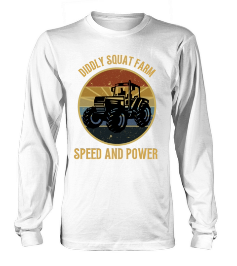 Diddly Squat Farm Speed And Power Tractor Vintage Long sleeved Unisex