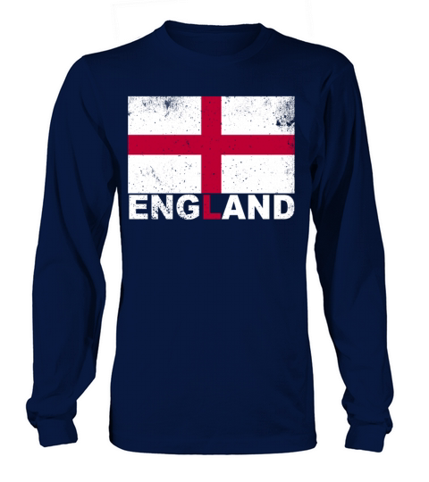 England Flag Vintage English Nationality Origin Tr Long sleeved Unisex