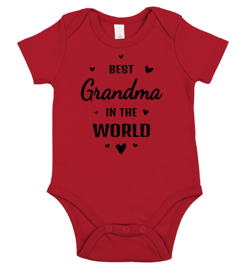 Best Grandma in the World Granny Mothers Day Gift Short Sleeve Baby One-Piece
