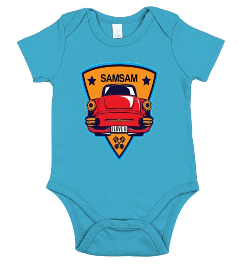 Car Short Sleeve Baby One-Piece